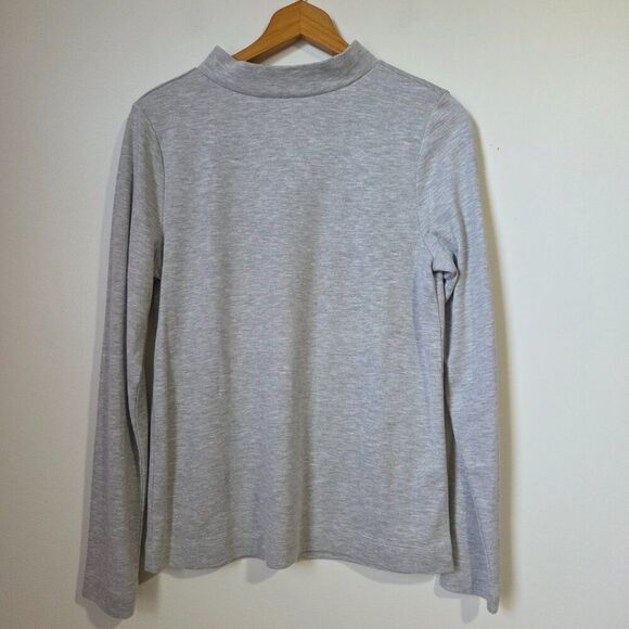 EUC LOFT LIGHT GREY MOCK NECK SOFT LONGSLEEVES TOP SIZE M - Picture 1 of 14